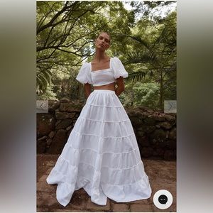 DISSH tiered skirt and top set